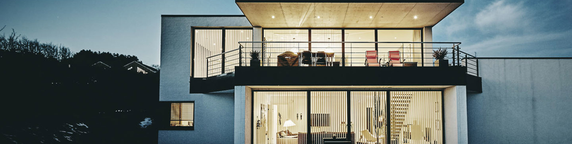 Nybygget hus tilsluttet varme, vand, el, renovation, spildevand