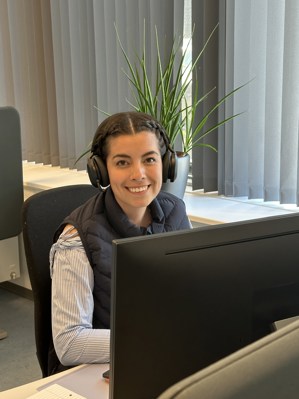 Camilla, kontorelev hos Forsyningen