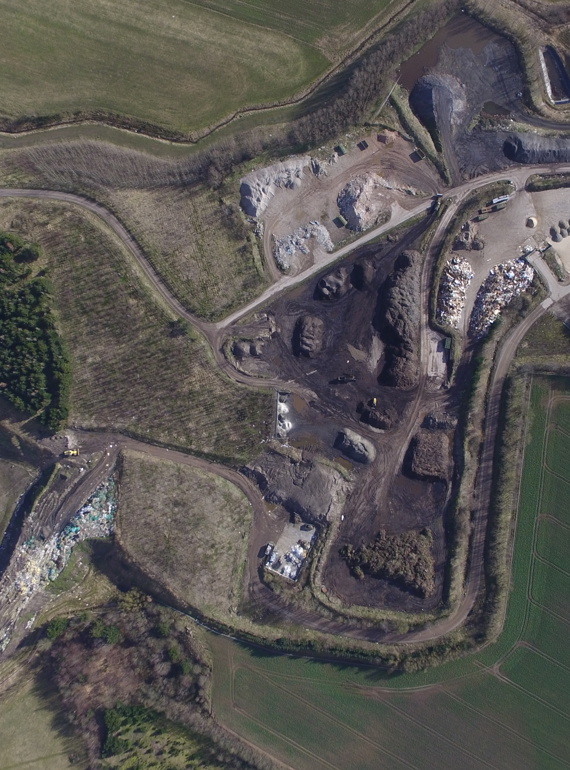 Ravnshøj MIljøanlæg set fra oven