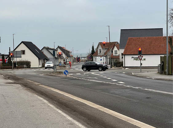 Vejkrydset ved Søndergade, Thodesvej og Gærumvej i Frederikshavn