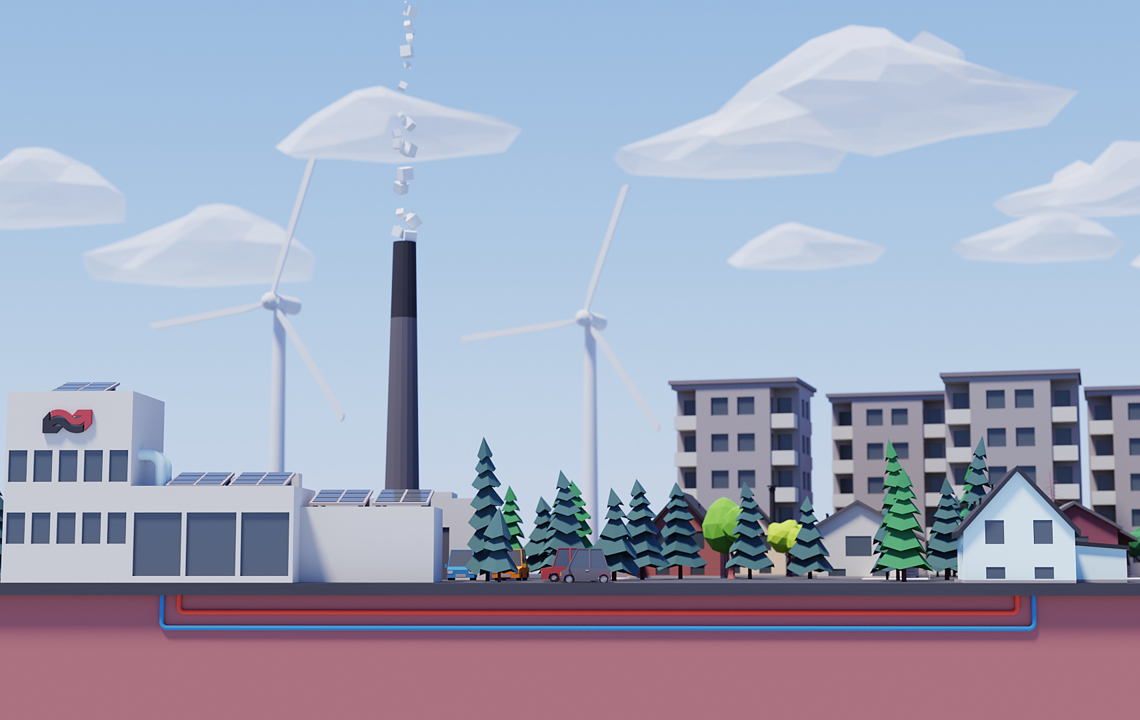 Sådan fungerer fjernvarmen grafik